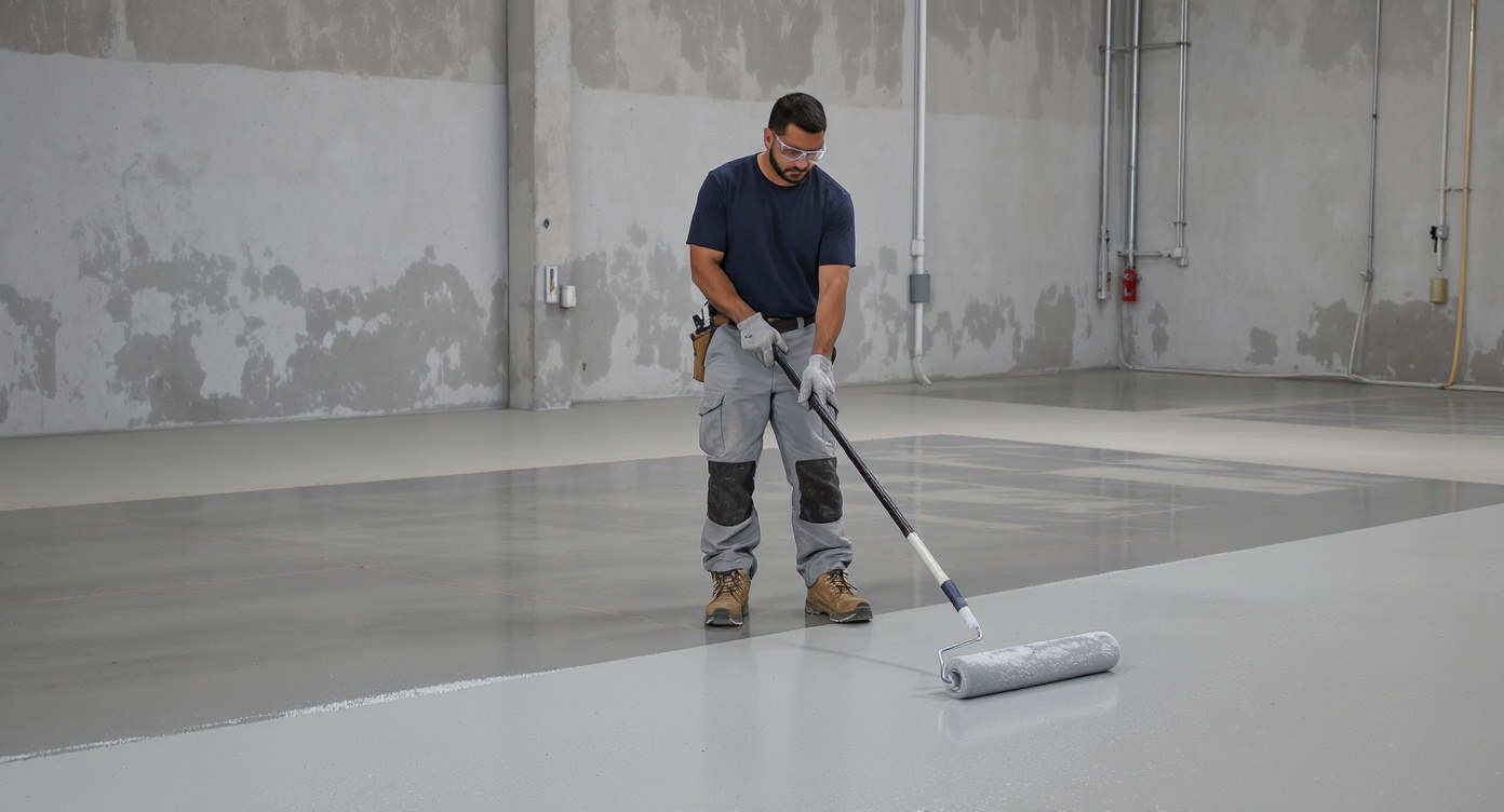 Commercial showroom floor installation